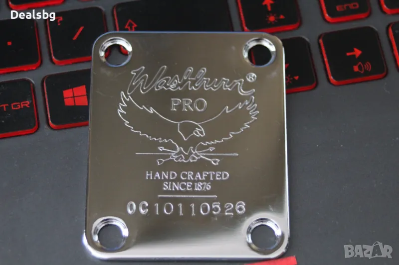 Некплейт плочка за гриф, джоинплейт Washburn, снимка 1