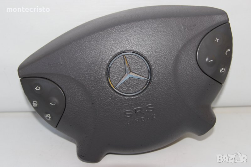 Аirbag волан Mercedes E-Class W211 (2002-2009г.) / Мерцедес / 61245240G / ляв airbag / сив, снимка 1