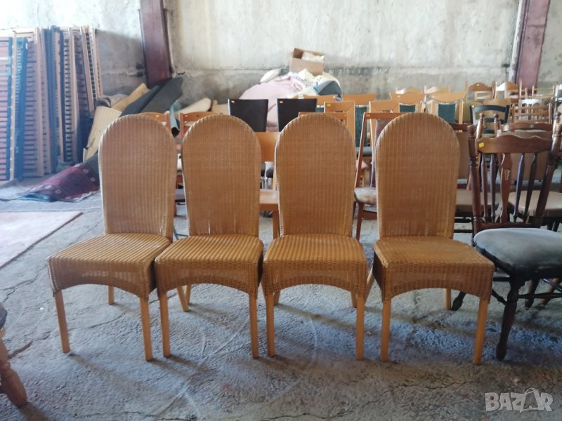 Ратанов стол - плетен внос от Европа , снимка 1