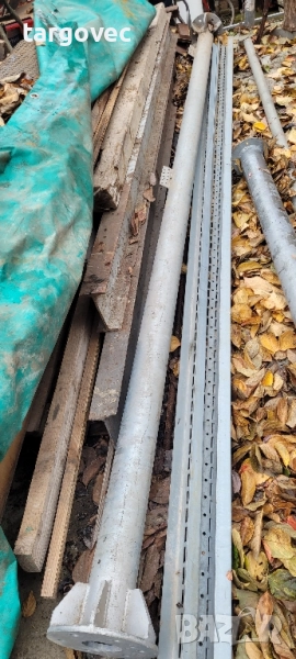 масивна тежка 4 метра дебелостенна стоманена поцинкована колона, снимка 1