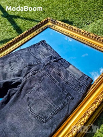 Мъжки черни дънки с кожа , снимка 4 - Дънки - 37209321