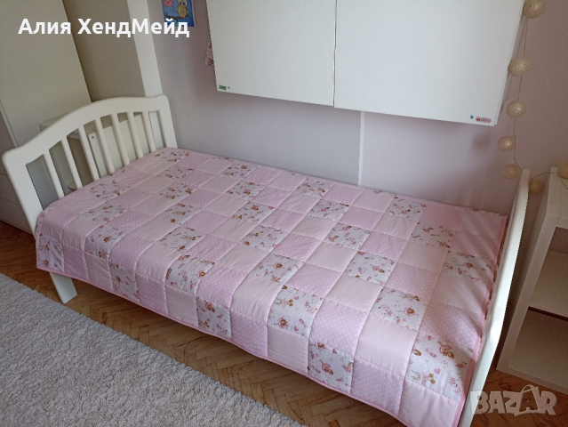 Бяло дървено легло 190/90см, снимка 3 - Спални и легла - 44816538