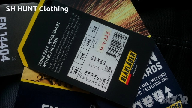 BLAKLADER 1561 Workwear Flame Retardant Trousers размер 48 / M работен панталон W4-325, снимка 13 - Панталони - 52026472