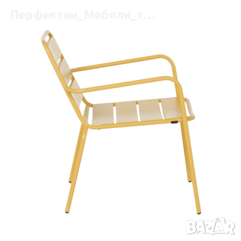 Метални градински столове удобни-жълт,зелен,сив,бежев,бял,черен-ПРОМО!, снимка 4 - Градински мебели, декорация  - 51106270