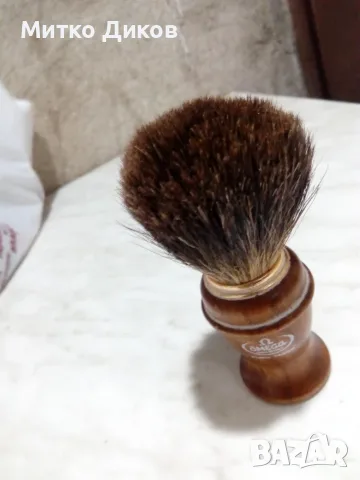 omega puro tassо brush made in italy четка за бръснене естествен косъм язовец нова 