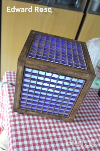 Ръчно изработена декоративна лампа от рециклирани материали, снимка 3 - Други - 38217062