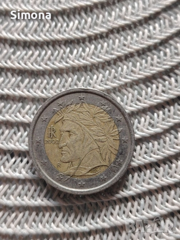 2 евро монета Италия 2002 г.