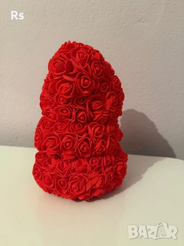 Мече от рози със панделка, снимка 4 - Изкуствени цветя - 53067253