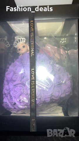 Нова принцеса кукла цвете лилава роза Подарък жена Свети Валентин 8 март , снимка 7 - Други - 39746269