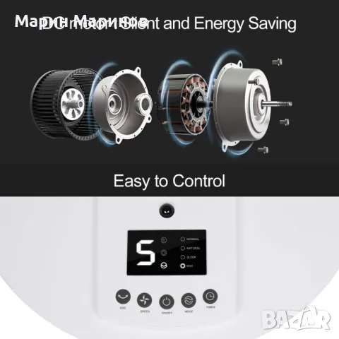 Настолен вентилатор, снимка 2 - Вентилатори - 48621514