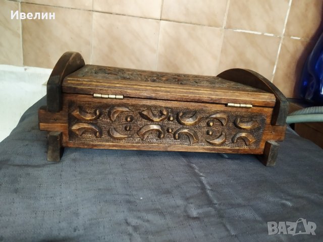 стара дървена кутия, снимка 6 - Антикварни и старинни предмети - 30222878