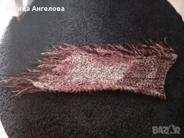 Винтидж ръчно плетиво дамски шал наметало , снимка 6 - Шалове - 51744447