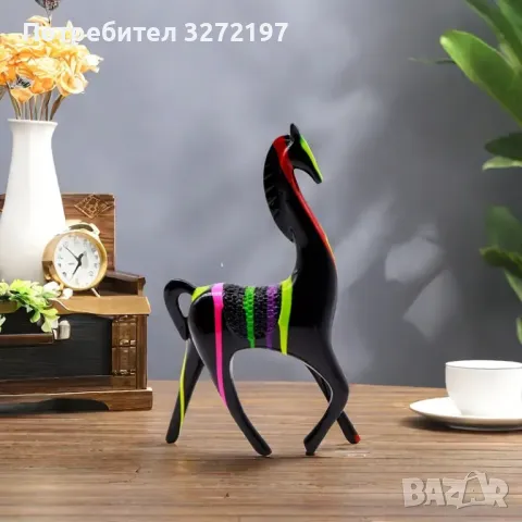 Модерна Дизайнерска Статуя на Кон, снимка 4 - Статуетки - 48286213