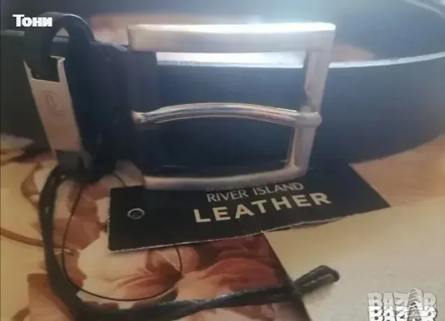 RIVER ISLAND Оригинал Нов Мъжки Колан Изцяло от Естествена Кожа с Етикет 130см. , снимка 3 - Колани - 49564686