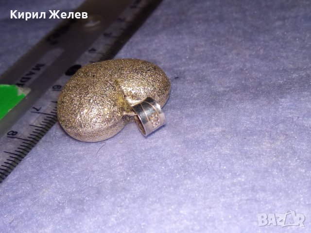 СРЕБЪРЕН МЕДАЛЬОН СЪРЧИЦЕ СРЕБРО 925 с БЯЛА ПОЗЛАТА РОМАНТИЧЕН АРТ ПЕНДАНТ 36401, снимка 5 - Колиета, медальони, синджири - 39535607