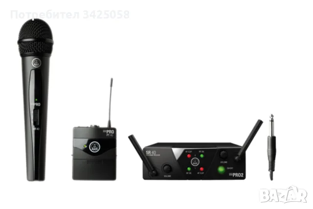 Безжичен комплект микрофон + инструмент WMS40 Mini Dual 