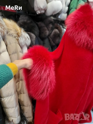Кашмир с естествен косъм лисица , снимка 2 - Палта, манта - 52069080
