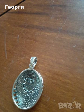 Сребърен медальон, снимка 3 - Колиета, медальони, синджири - 30401733