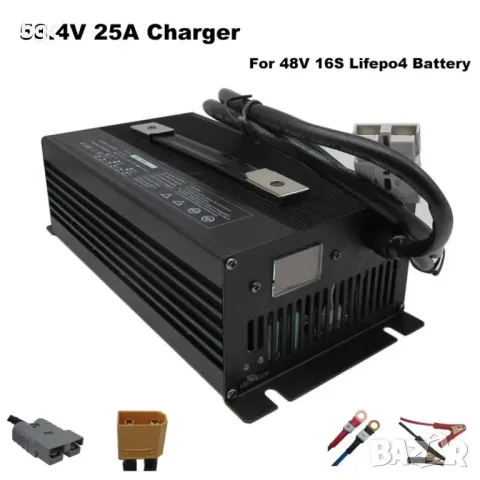 1500W 48V 25A LIFEPO4 LI-iON Зарядна Станция 48V ЛИФЕПО4 ЛИ-ЙОН LTO LFP Зареждачка за Батерии