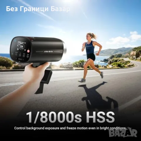 Нова NEEWER Q200 200Ws TTL HSS 1/8000s 2.4G Студийна Външна Светкавица фото снимки студио, снимка 4 - Светкавици, студийно осветление - 56210675