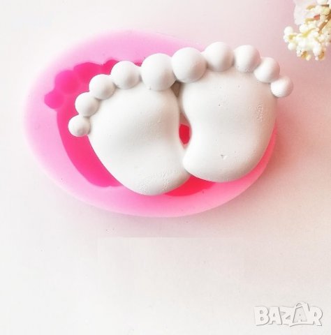 слепени крачета крака крак стъпало силиконов молд форма фондан гипс сапун шоколад