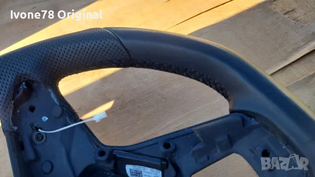 ПРОМОЦИЯ Трилъчев волан от естествена кожа за VW R LINE GTI, снимка 6 - Аксесоари и консумативи - 48837679