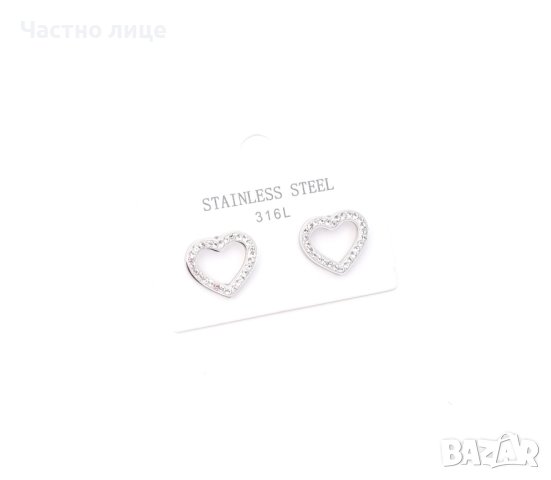 Обеци от медицинска стомана , снимка 2 - Обеци - 42655202