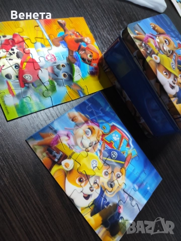 3 Д пъзел Пес Патрул в  метална кутия, снимка 2 - Игри и пъзели - 51705354