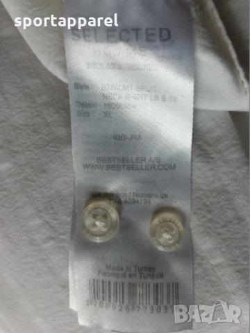 Мъжка бяла риза Selected Homme, снимка 4 - Ризи - 30467352