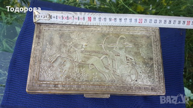 Посребрена египетка кутия., снимка 2 - Антикварни и старинни предмети - 29237083