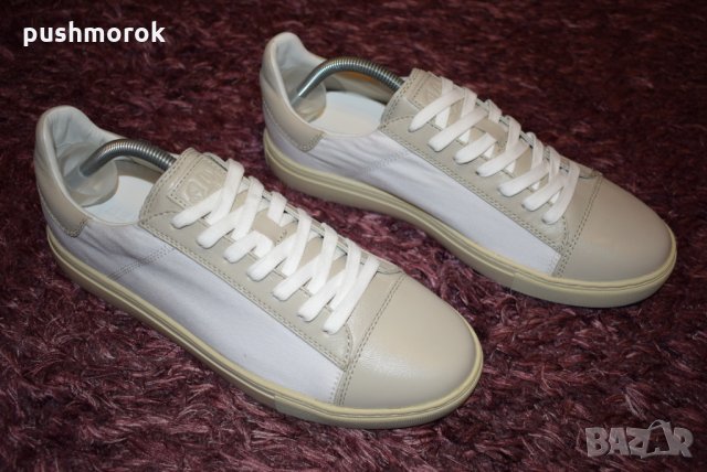 Belstaff Wanstead Sneakers Mens In White Canvas and Leather Sz 43, снимка 7 - Ежедневни обувки - 29351528