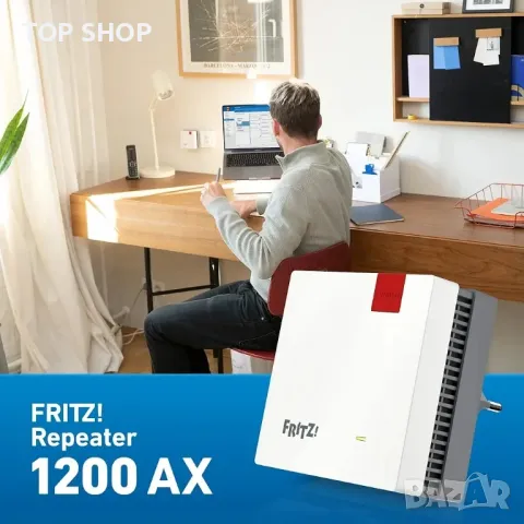 FRITZ Repeater 1200 AX Wi-Fi 6 repeater репитър, снимка 6 - Друга електроника - 48792783