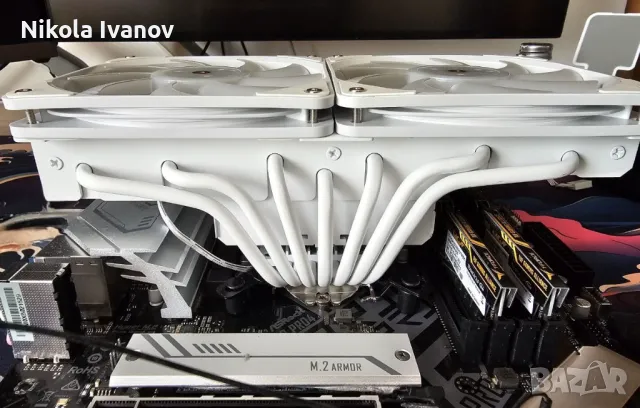 Jiushark JF13K CPU Cooler 250W | Охладител за процесор | 2x120mm fans A-RGB, снимка 3 - Други - 49347246