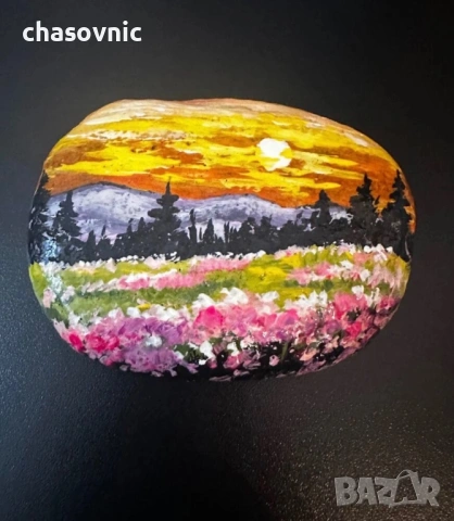 Ръчно рисувана картина върху камък като ново, снимка 6 - Картини - 54156953