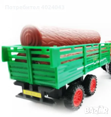 Голям детски трактор с ремарке, снимка 3 - Коли, камиони, мотори, писти - 48054320