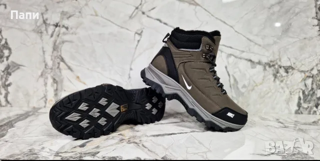 Мъжки зимни кубинки Nike цвят каки
