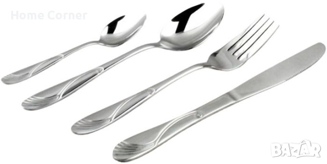 Комплект прибори за хранене Elekom – 72 части, неръждаема стомана, снимка 4 - Прибори за хранене, готвене и сервиране - 51442249