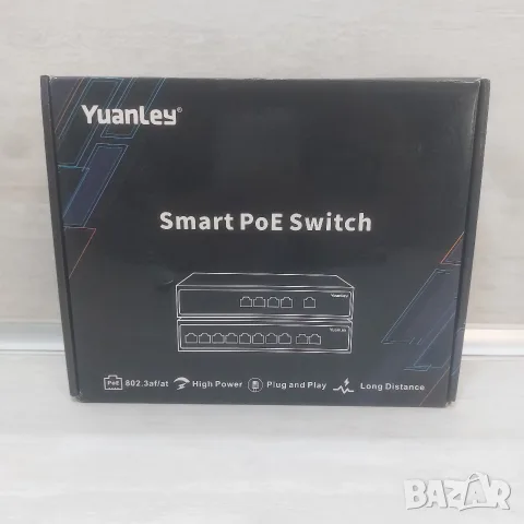ТОП: Нов Външен Водоустойчив 8-Портов Gigabit PoE Суич YuanLey YS0800G-PO 120W IP65