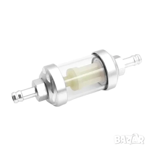 Прозрачен горивен филтър за маркуч 8 mm сив