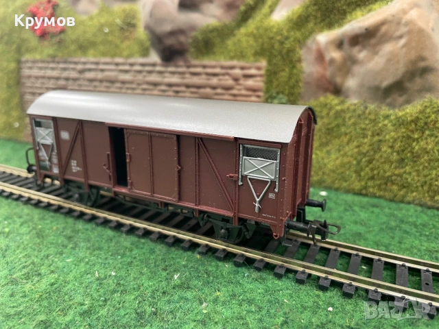 Вагон товарен 2-осен Роко HO 1:87 влак ЖП модел кутия, снимка 4 - Колекции - 54009929