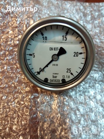 Манометър 0-25bar. WIKA чисто нов