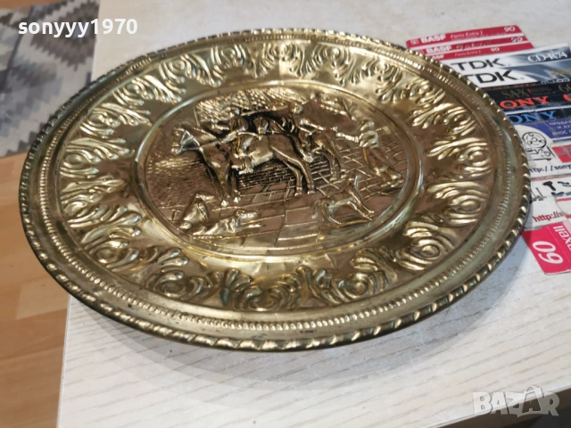 МЕСИНГОВА ЧИНИЯ ЗА СТЕНА 1204261055LCHERY1, снимка 2 - Антикварни и старинни предмети - 54171142