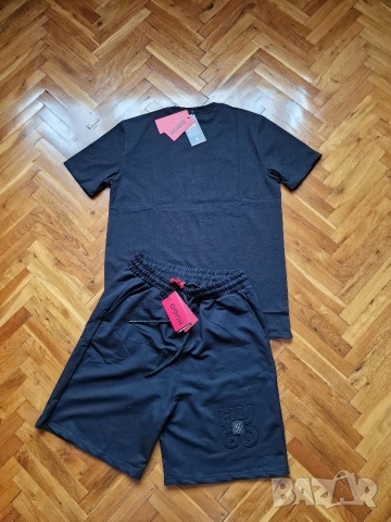 Страхотен мъжки екип къси панталони и тениска HUGO BOSS размер S M L XL 2XL , снимка 7 - Спортни дрехи, екипи - 53904161