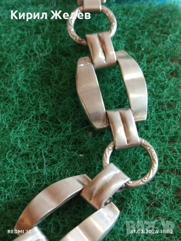 Масивно сребърно колие ръчна изработка винтидж стил 51816, снимка 3 - Колиета, медальони, синджири - 54037764