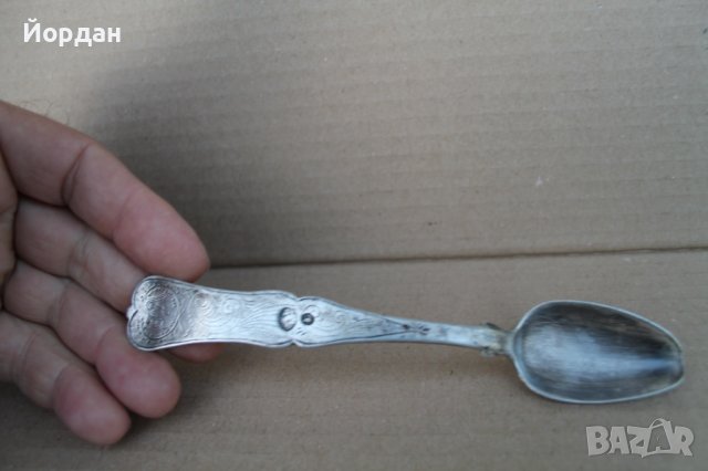 Османска сребърна лъжица , снимка 3 - Антикварни и старинни предмети - 42880100