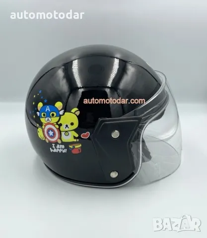 Детска отворена каска за мотор скутер, снимка 2 - Аксесоари и консумативи - 48739609