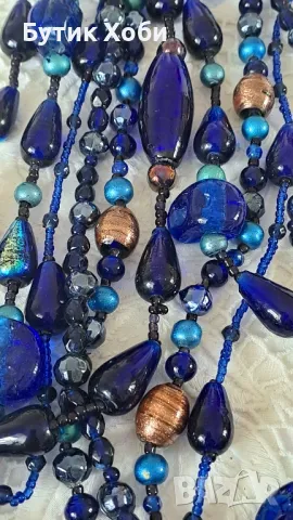 Уникален  авторски гердан ,,Лампворк,,, снимка 2 - Антикварни и старинни предмети - 50077176