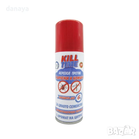 5960 Ефикасен спрей за тяло против комари и кърлежи дезодорант аерозол, снимка 4 - Козметика за тяло - 50740542