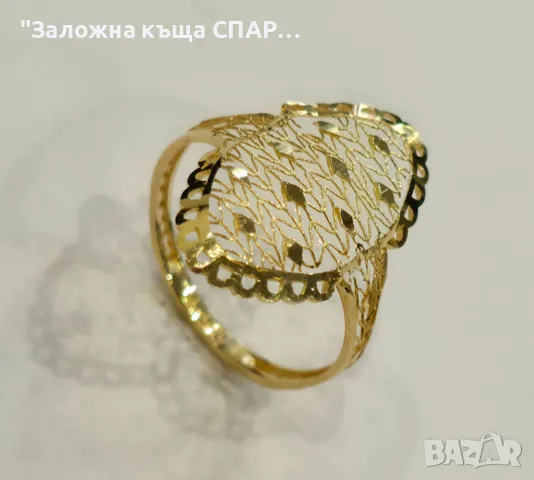 Златен пръстен-1.21гр., снимка 1