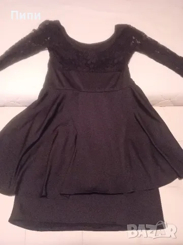 Малка черна  рокля с дантела , снимка 4 - Рокли - 47549906